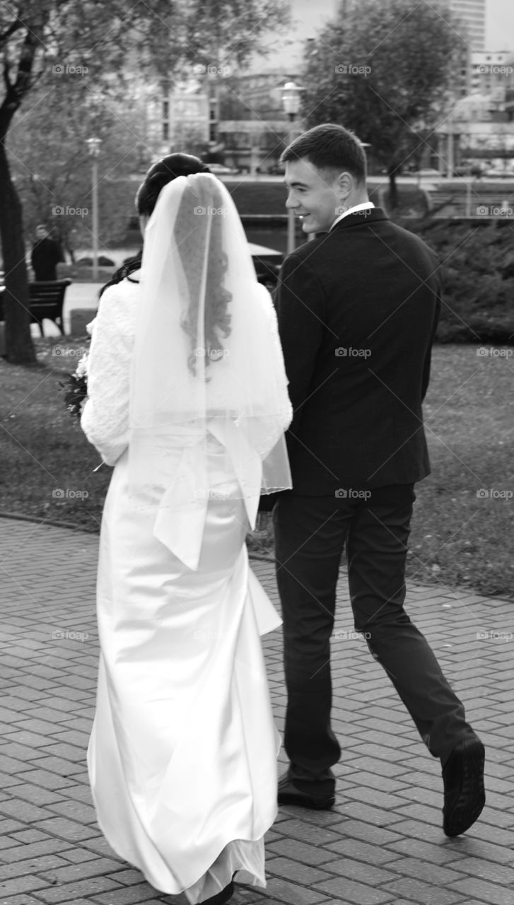 People, Wedding, Veil, Groom, Adult