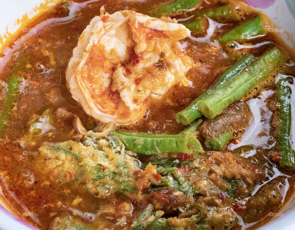 Thai diet menu , Spicy Curry orange