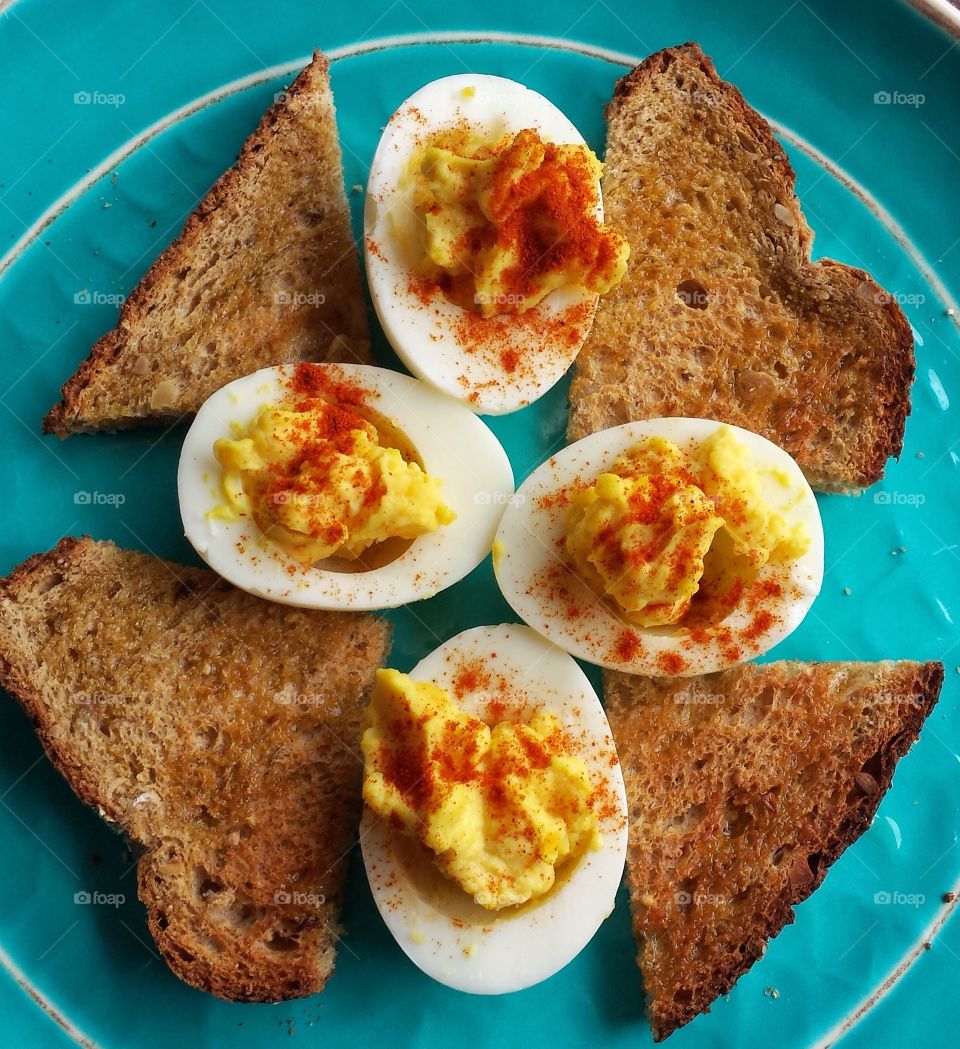 Breakfast Eggs. Deviled Eggs for Breakfast