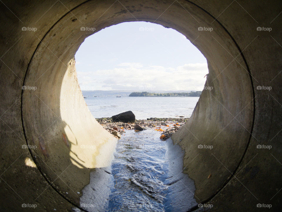Perspective inside the pipe