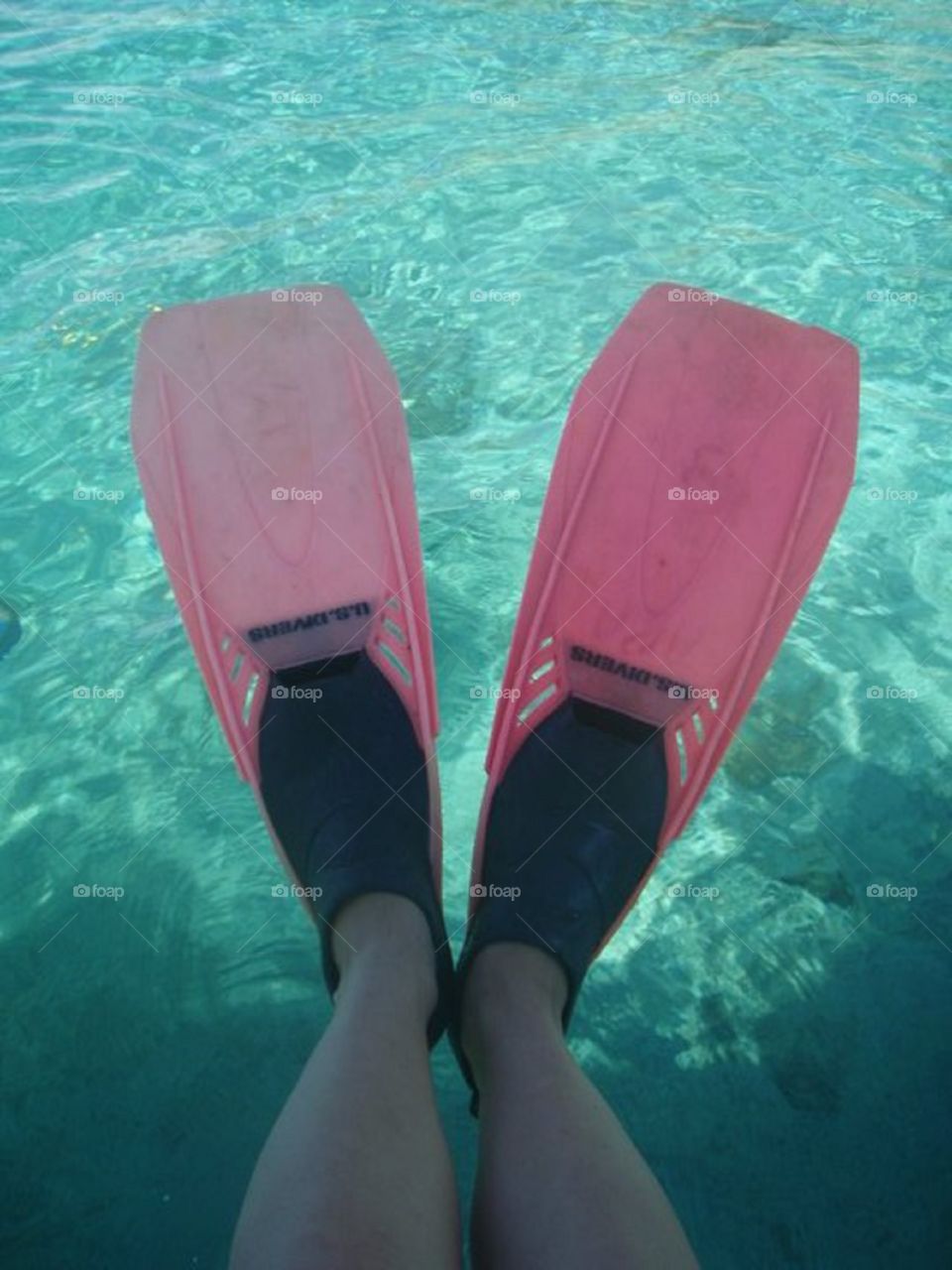 Snorkeling in the Bahamas for early summer swimming competition.