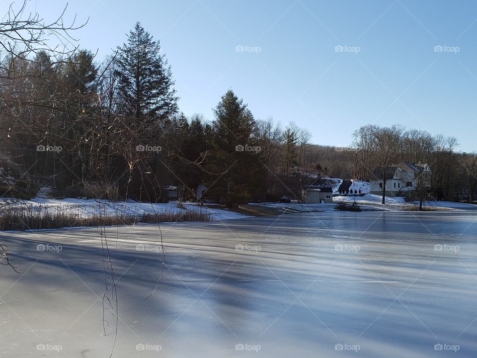 Frozen lake