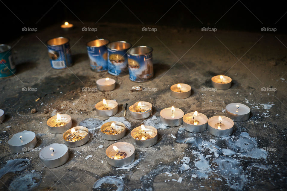 Candles at the Tomb of Patriarchs, Hebron 