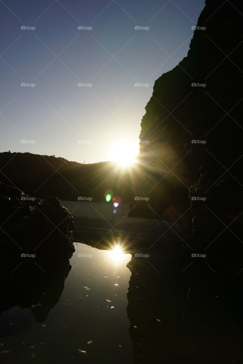 Sun#sky#rock#water#reflect#amazing#nature#moment