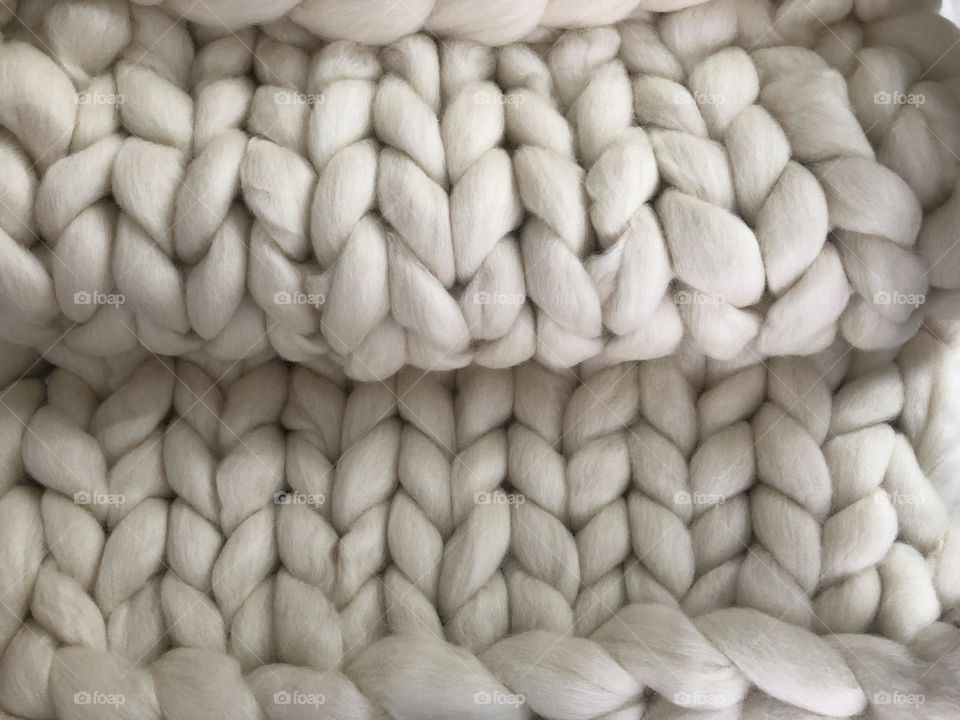 Handmade maxi tricot blanket