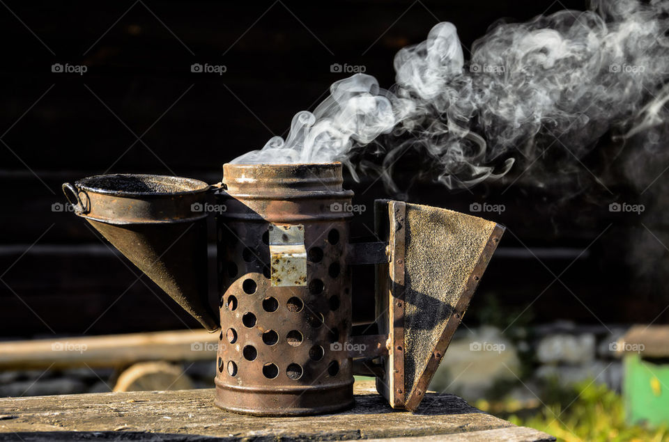 Vintage bee smoker