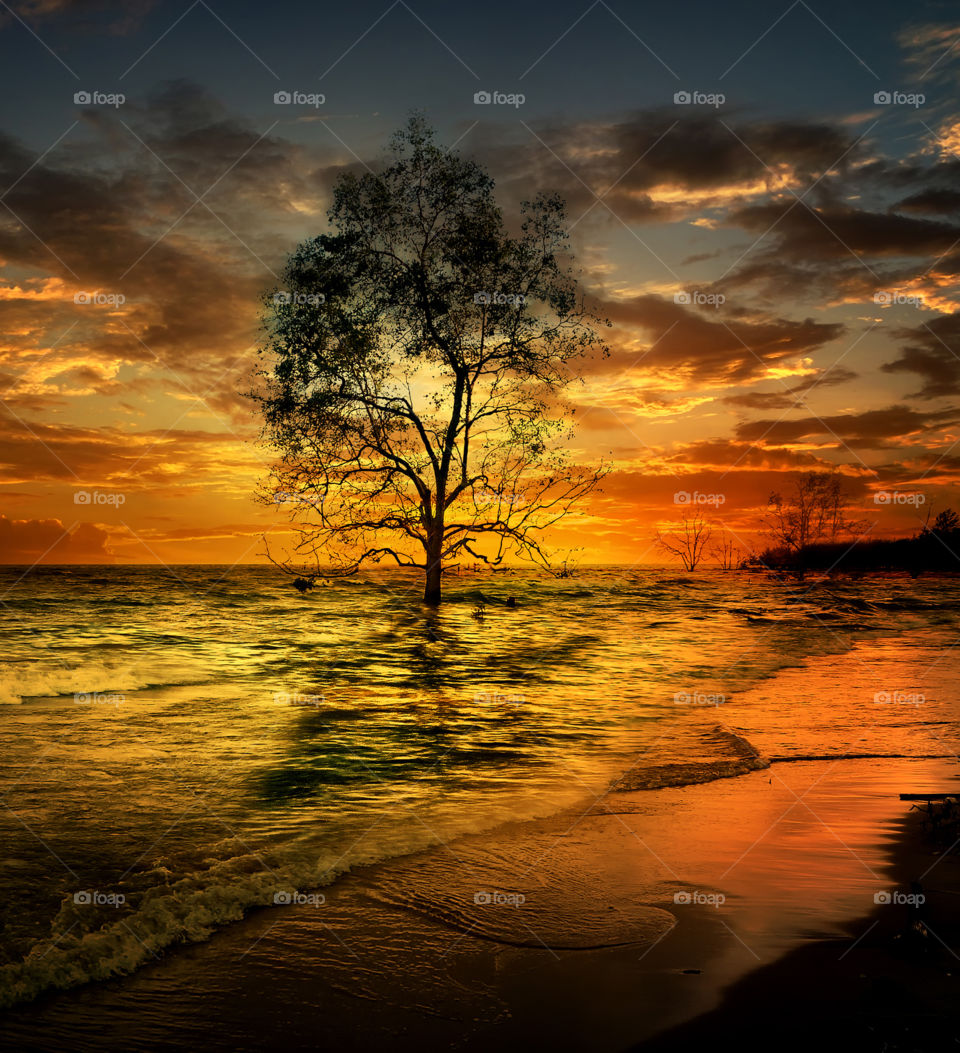 sunset at tanjung beach