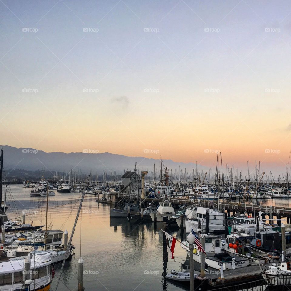 Harbor sunset 