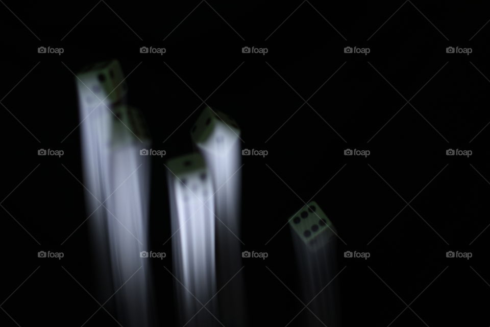 Dice at slow shutter speed