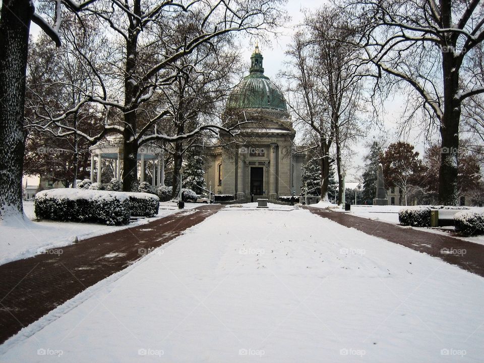 Snowy chapel 