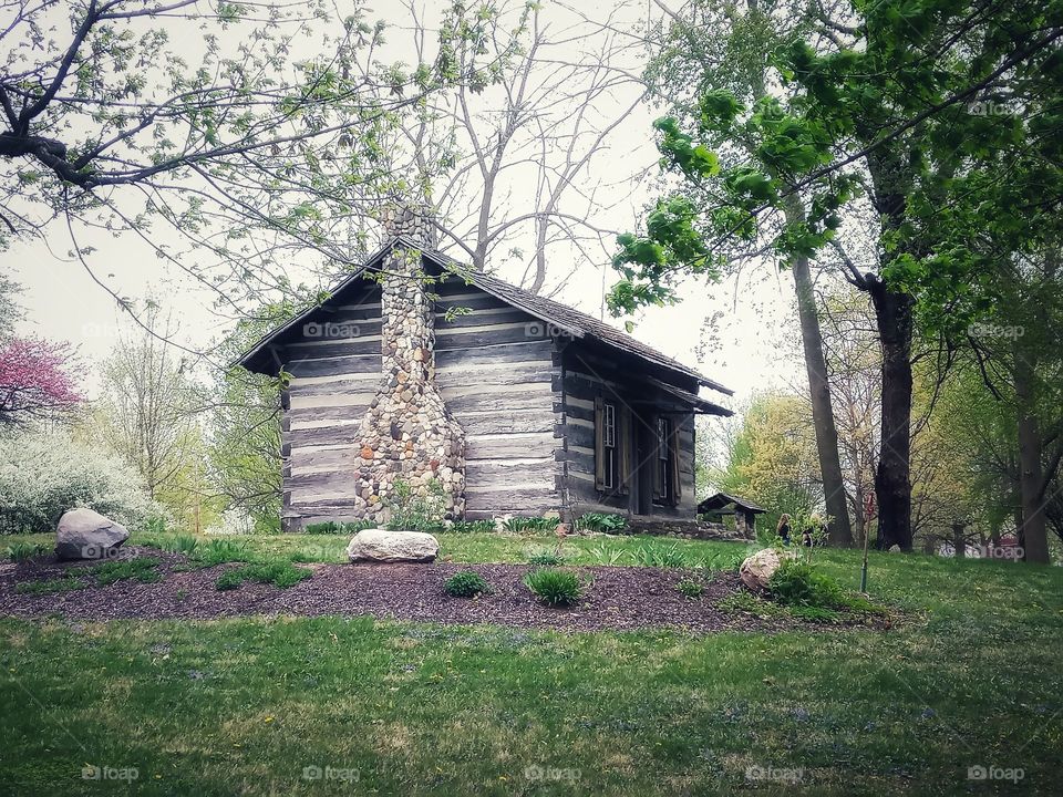 Old Log Cabin in T.P.A. Park in Frankfort, Indiana