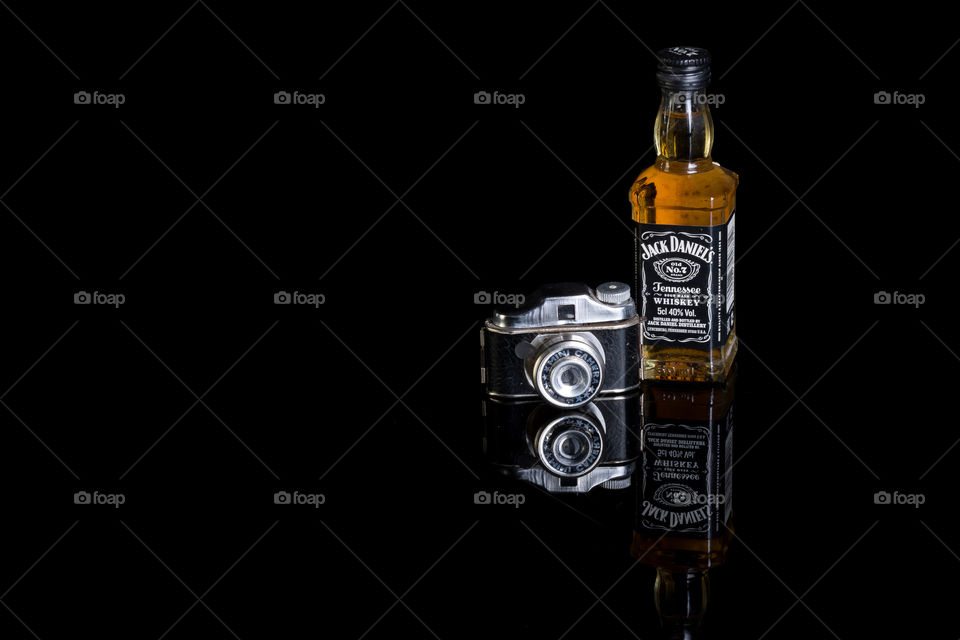 camera and whiskey