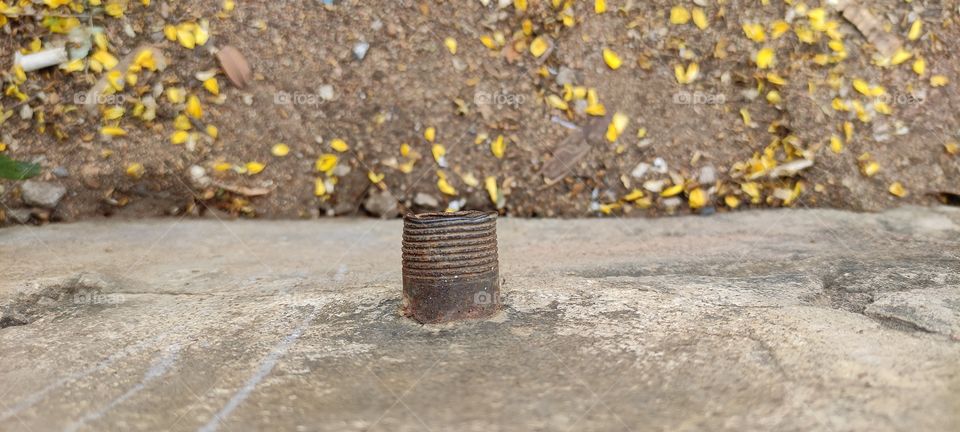 iron rusty washer and Bolt