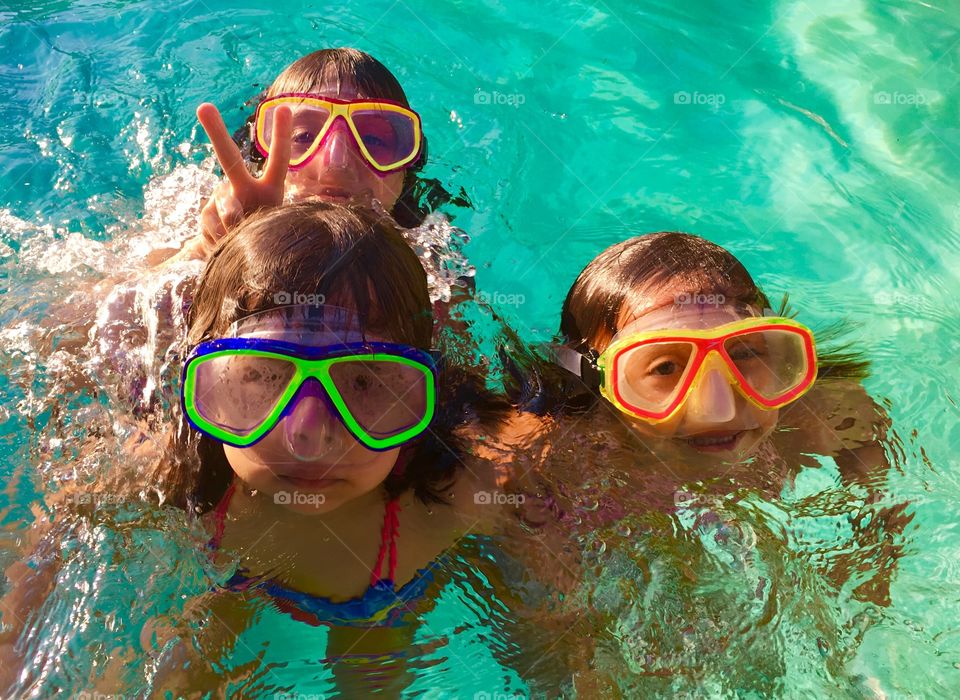 Swimming, Goggles, Water, Dug Out Pool, Fun