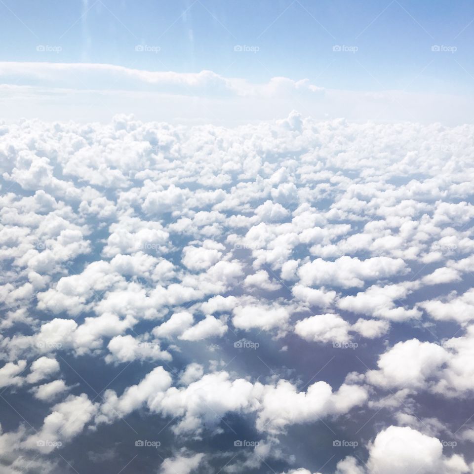 Clouds from the airplane window