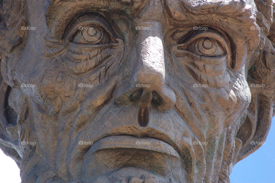 Abraham Lincoln Statue Closeup. Statue of Abraham Lincoln along I80 in Wyoming 