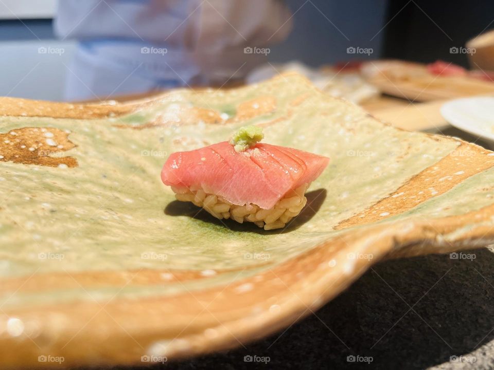 Omakase sushi.