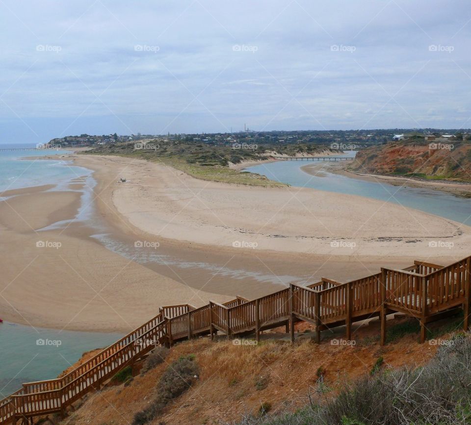 Stairway to beach