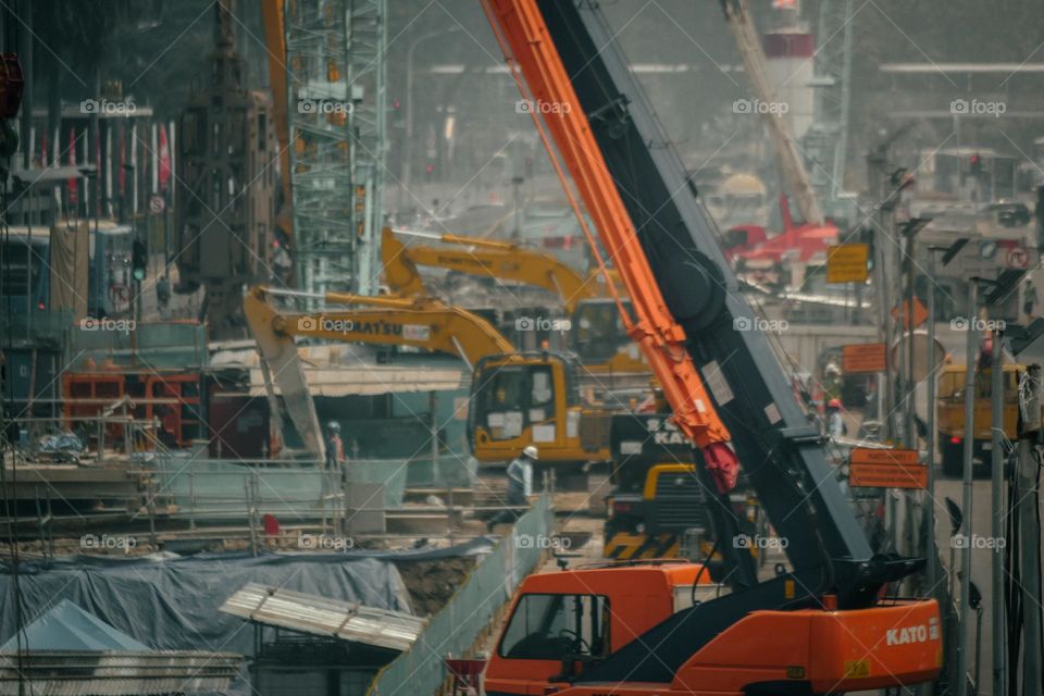 Highway construction in jakarta