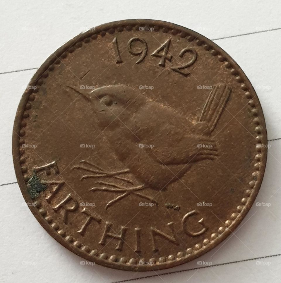 coin from ww2 birdy shown