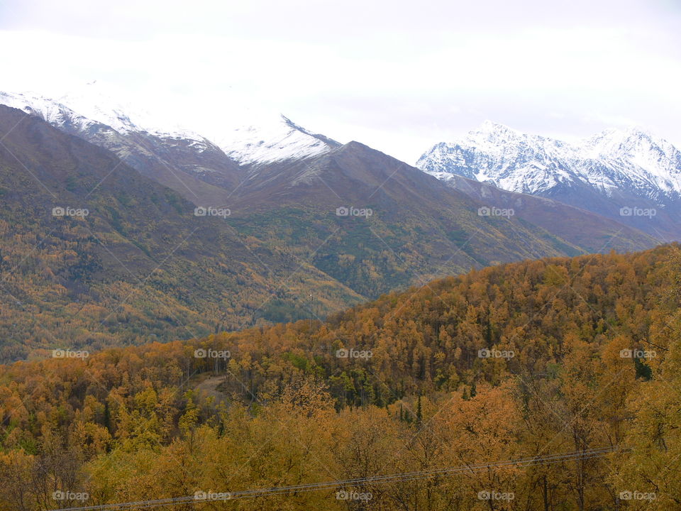 Alaska's snowy mountains