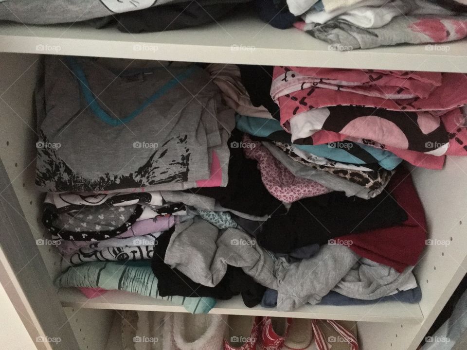 My closet is full of clothes.