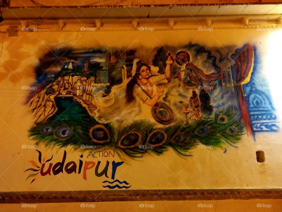 Hindu wall painting