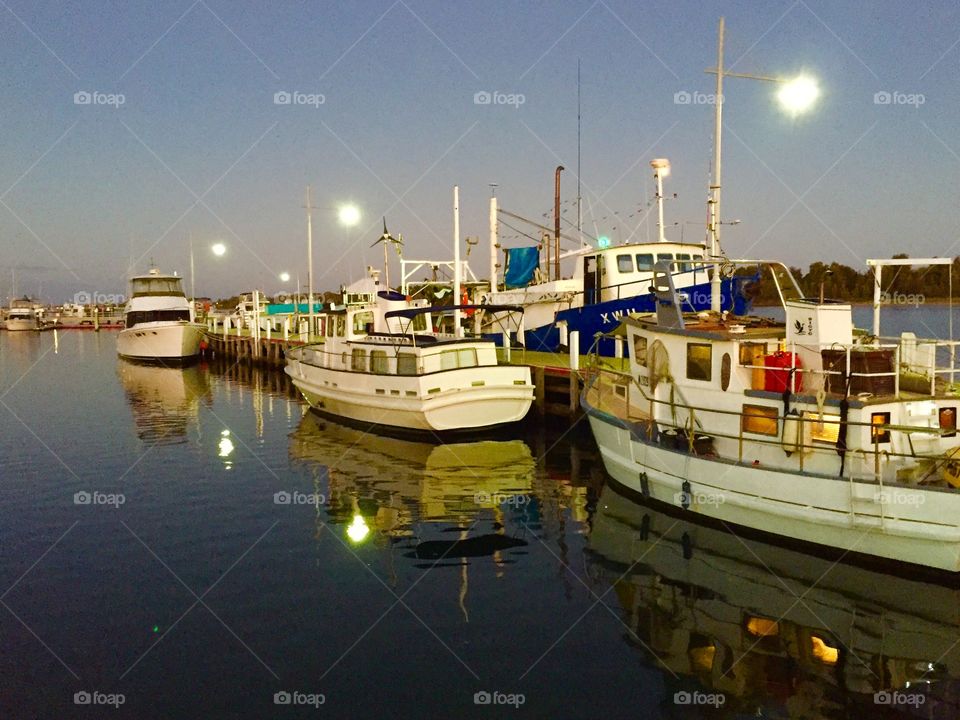 Fishing boats moored at the Jetty 