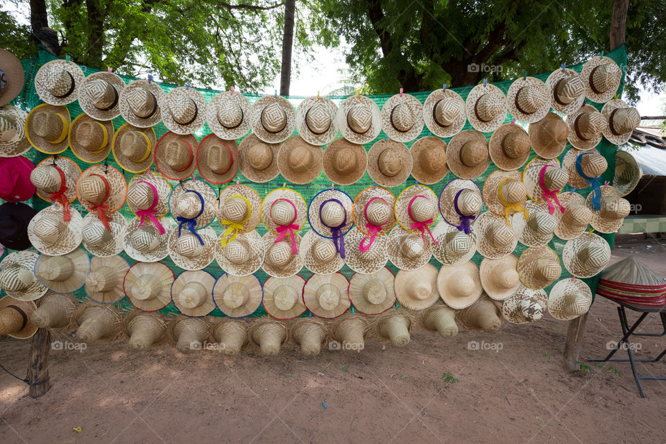 Hat shop in countryside of Siem Reap Cambodia 