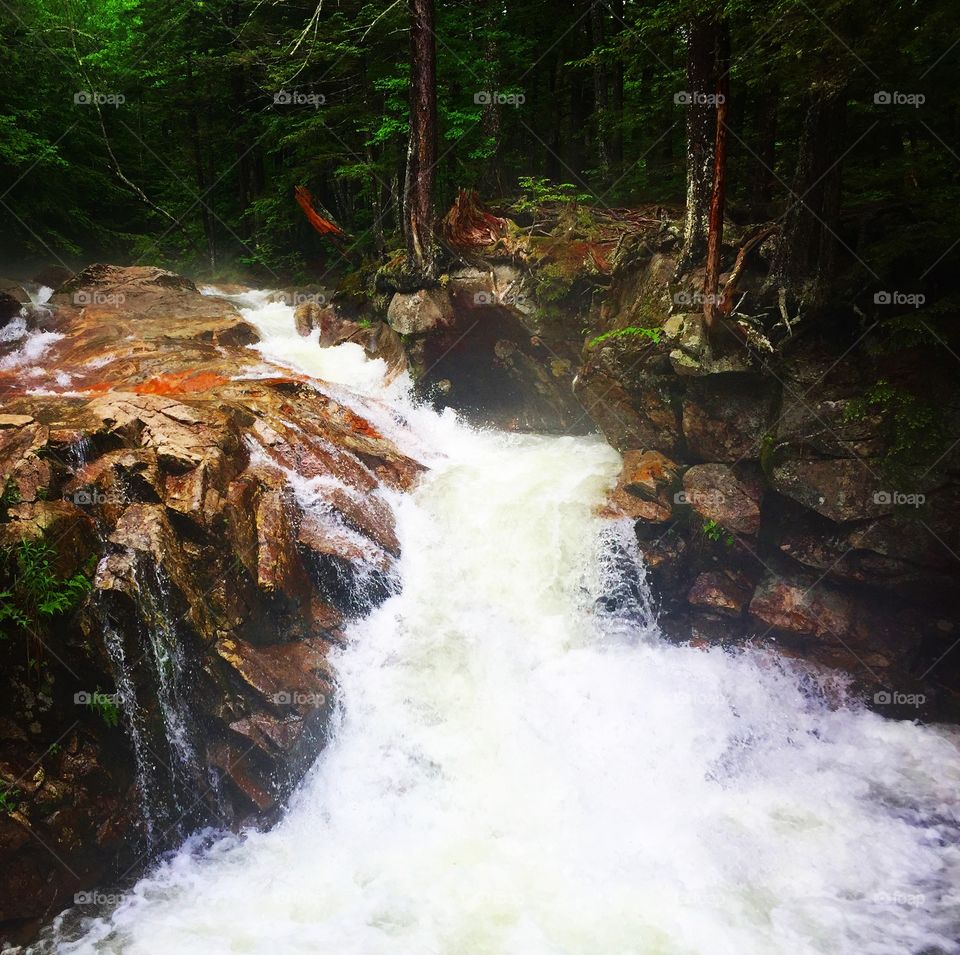 Waterfall at The Basin, New Hampshire 
