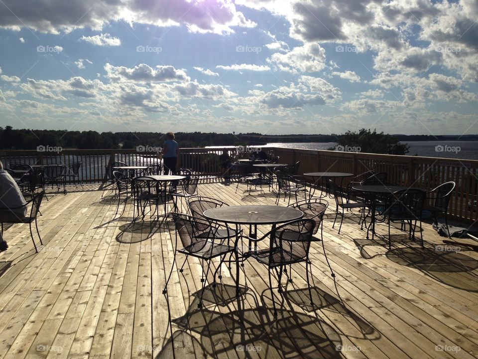 No Person, Chair, Travel, Water, Sunset