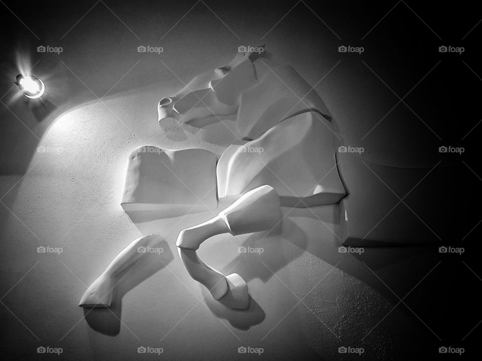 Lights and shadows on the wall