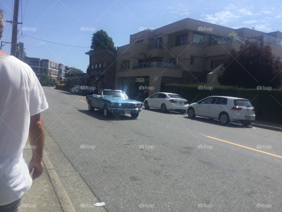 Convertible Driving through White Rock 