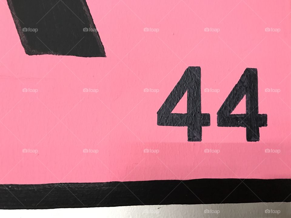 Number 44 on wall