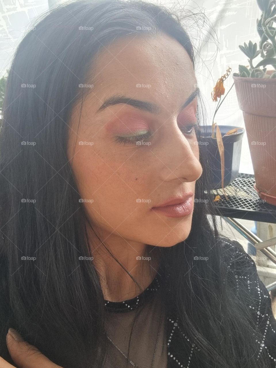 Mix colors with make up