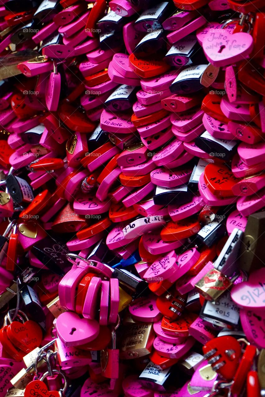 Pink love locks