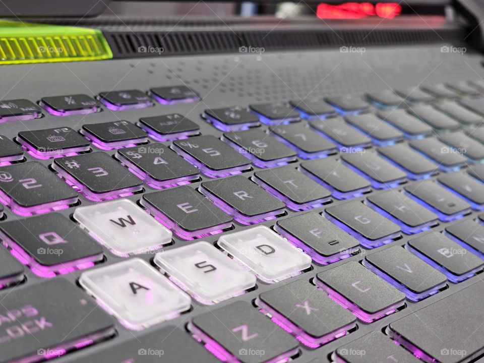 Changing color video game keyboards