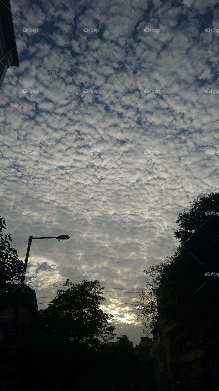 India Puducherry clouds as patch for sky