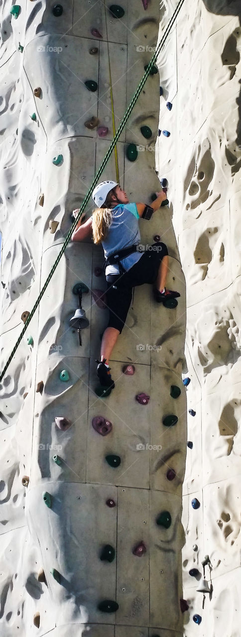 Rock climbing in the middle of the ocean