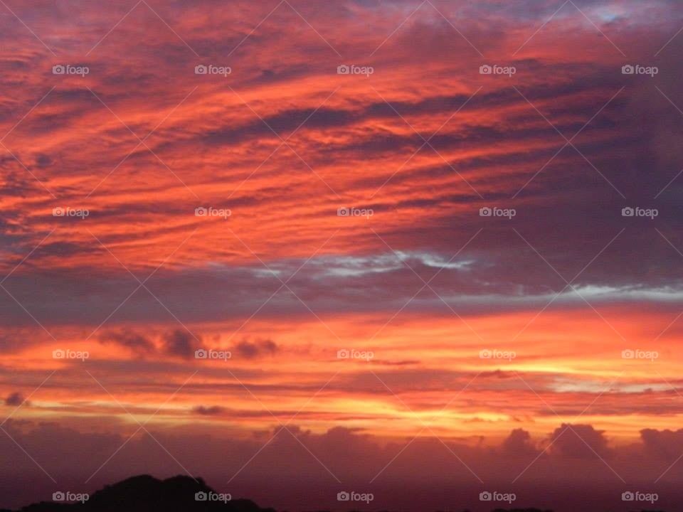 Sunset over Tanna Island