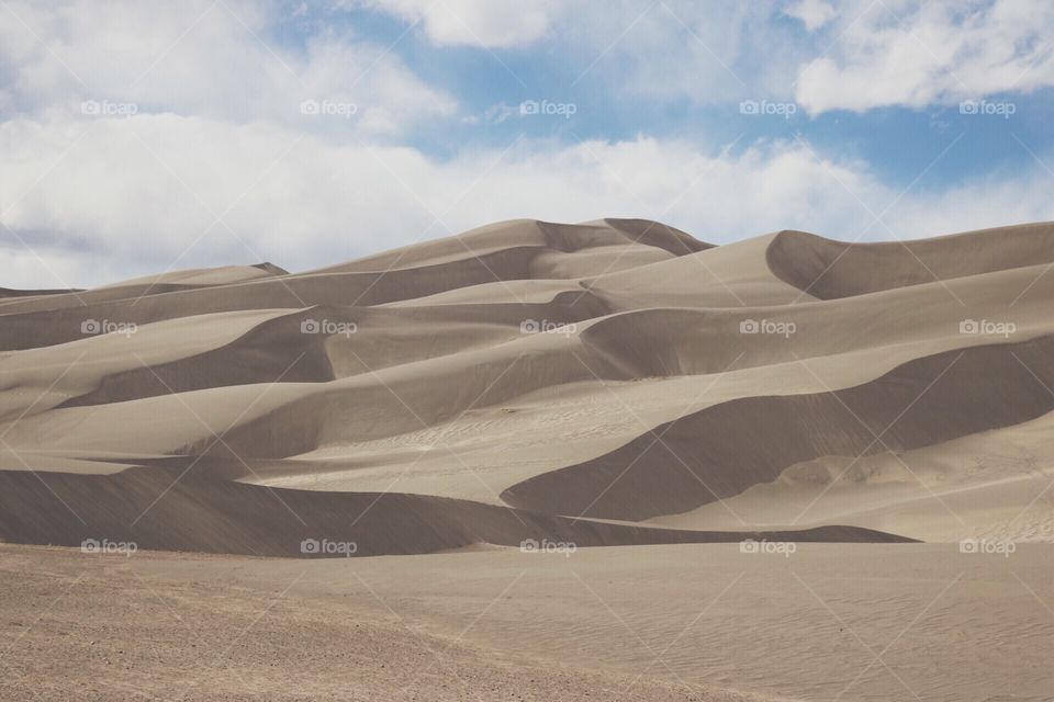 Unexpected sand dunes in the back hills of Colorado. 