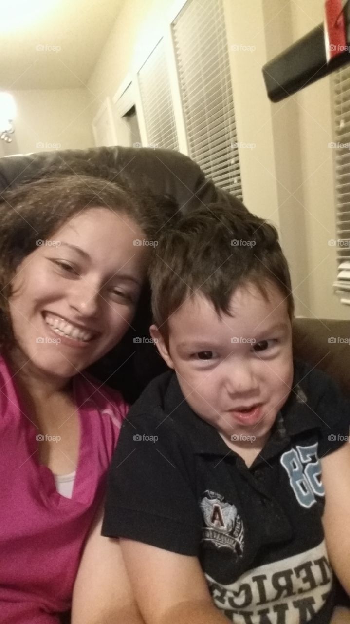 mommy and Leo. taking a selfie just for the giggles