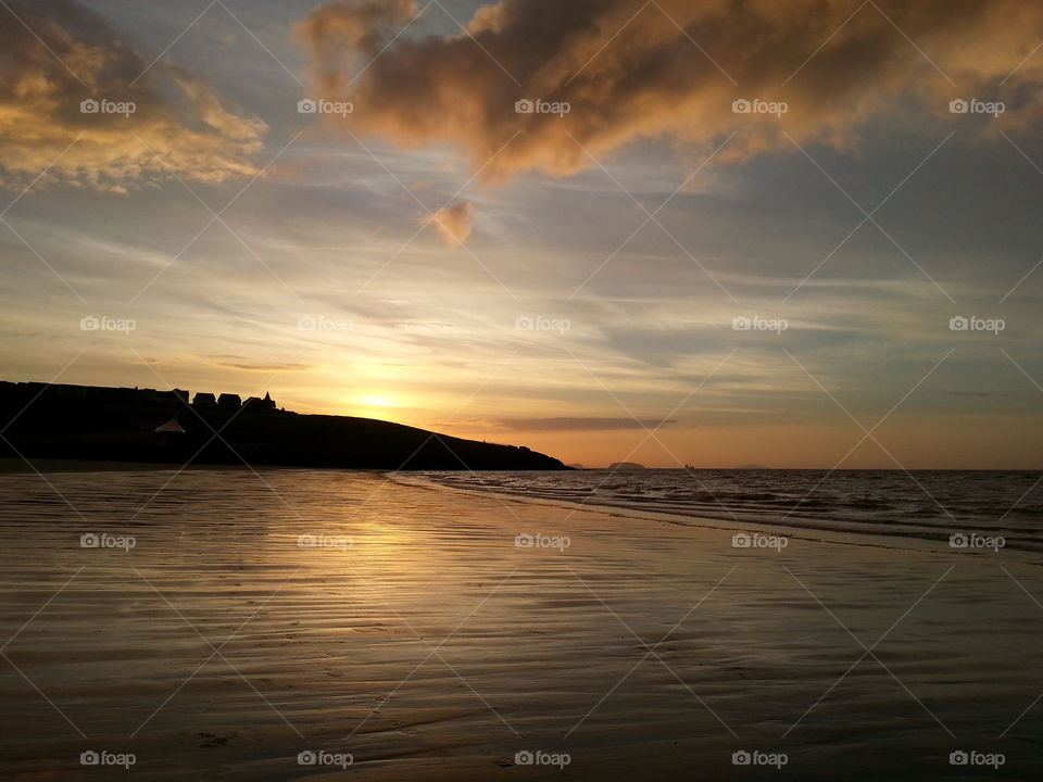 sunrise. Barry Island, South Wales, UK