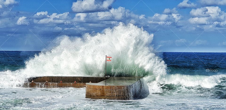 When waves touch the sky