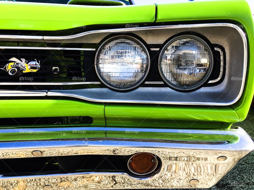 Classic Car At A Car Show In Ohio 