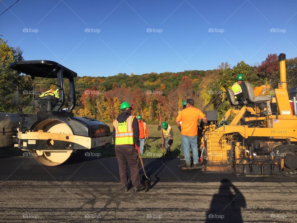 Progress. Paving project in Franklin, NJ