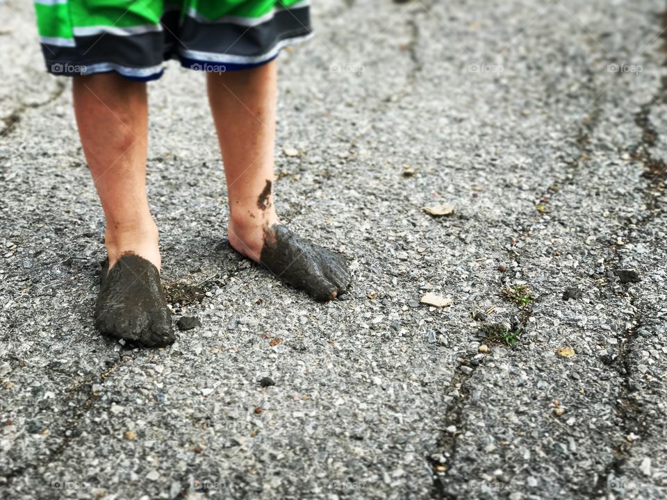 Muddy feet