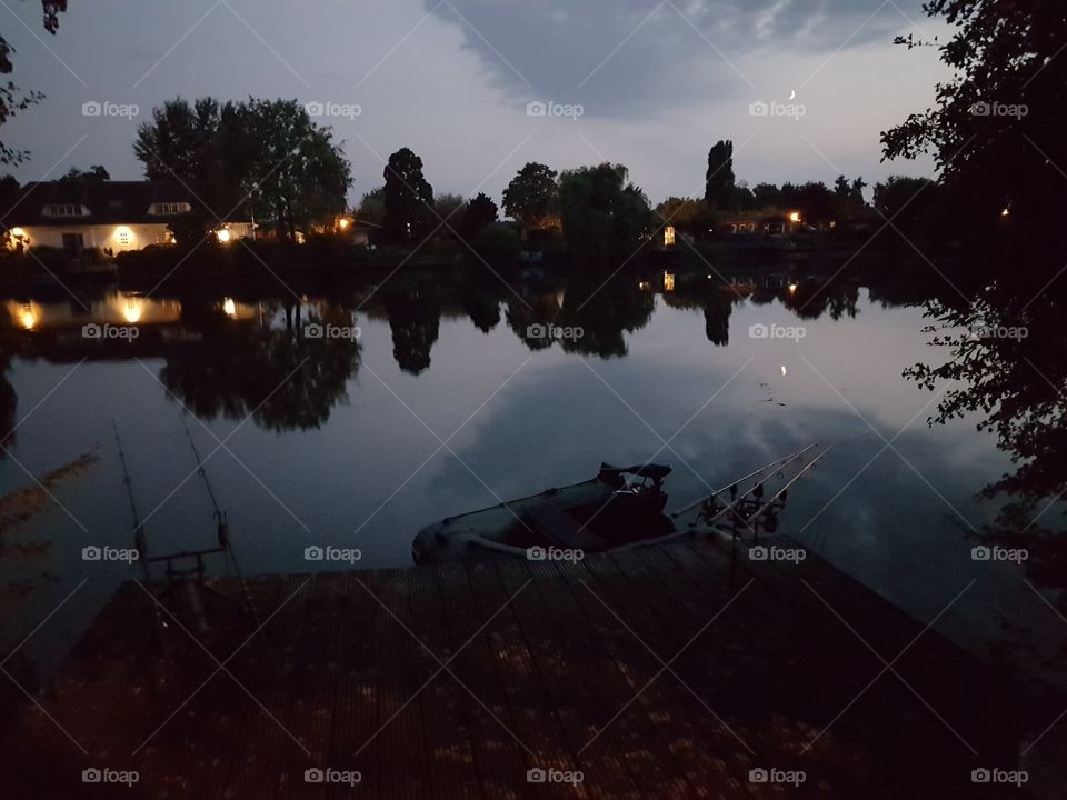 fishing at night time