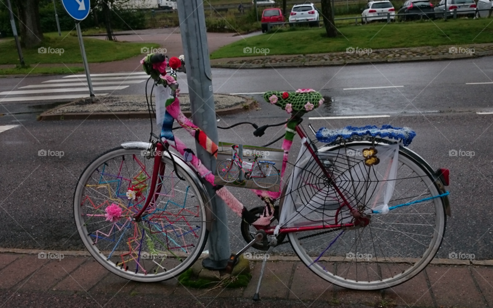 Crocheted bike. Crocheted bike