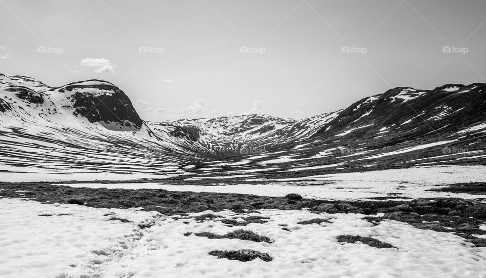 Landscape in mountains